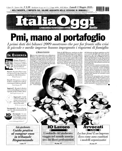 Italia oggi : quotidiano di economia finanza e politica